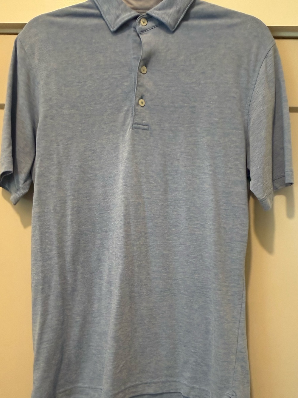 EUC Johnnie-O Navy and white stripe Men's Polo Shirt - small